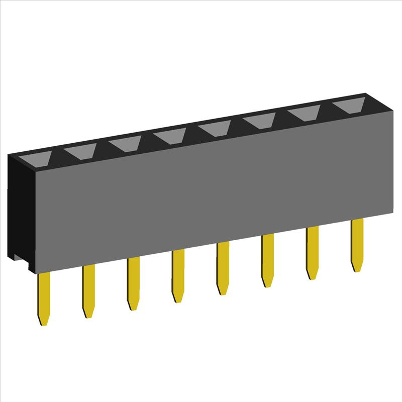 2.00mm PCB Socket Single Row Straight Dip Type.(H=4.3)